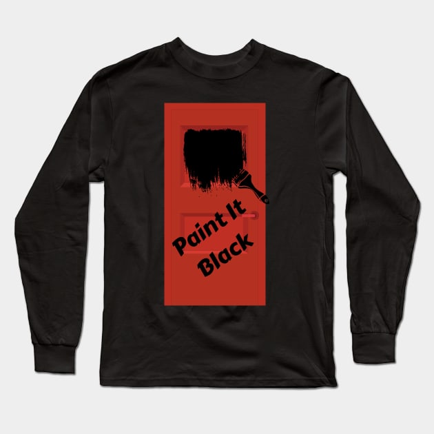 Paint It Black Long Sleeve T-Shirt by Laurie Ewing 